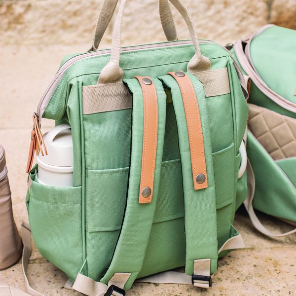 Sac à langer à dos Wellington - Vert sauge
