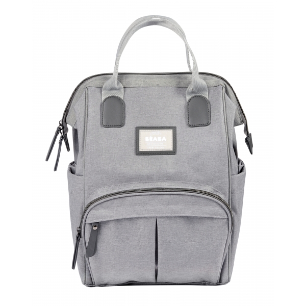 Sac à langer à dos Wellington gris chiné