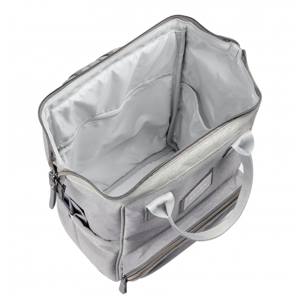 Sac à langer à dos Wellington gris chiné
