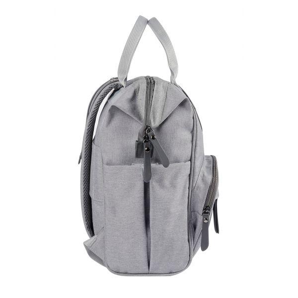 Sac à langer à dos Wellington gris chiné