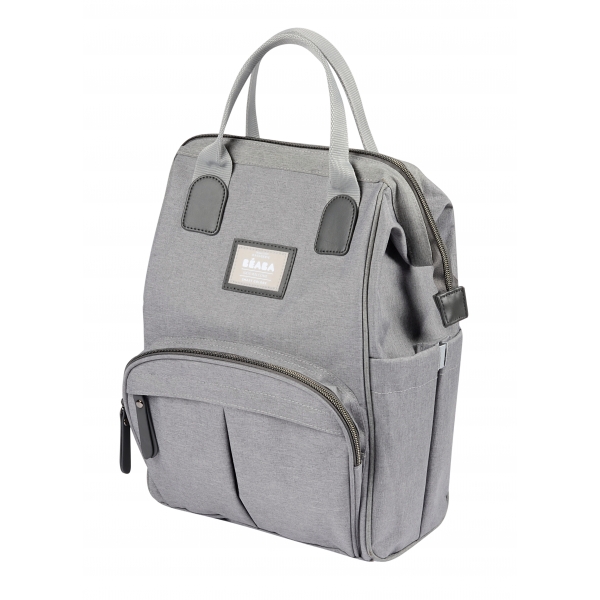 Sac à langer à dos Wellington gris chiné