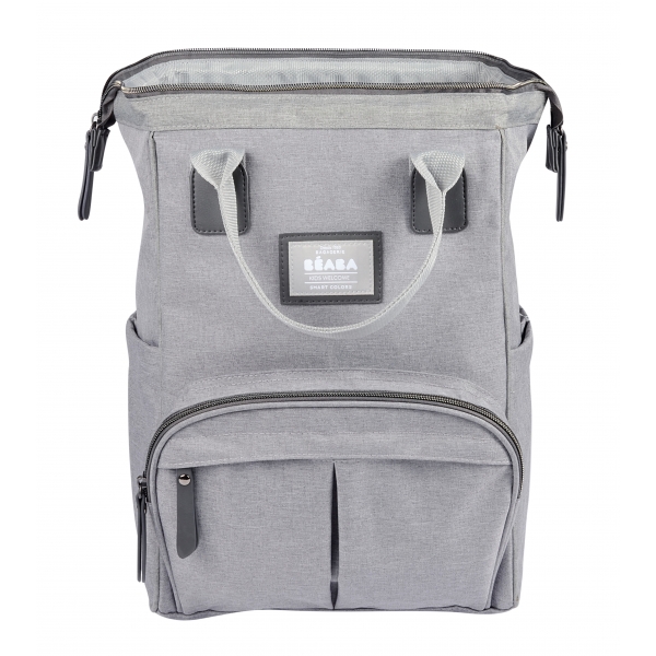 Sac à langer à dos Wellington gris chiné