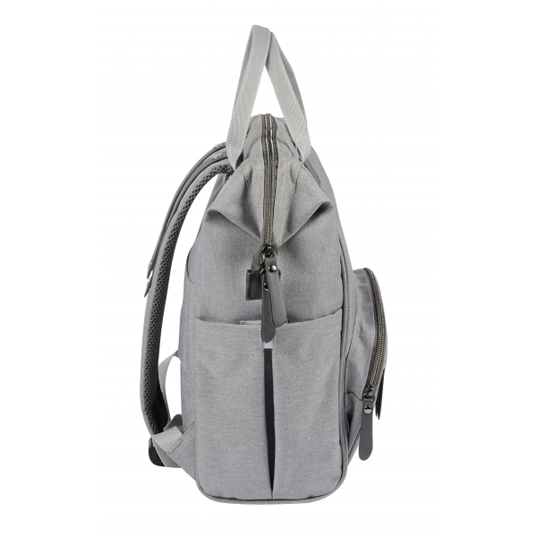 Sac à langer à dos Wellington gris chiné