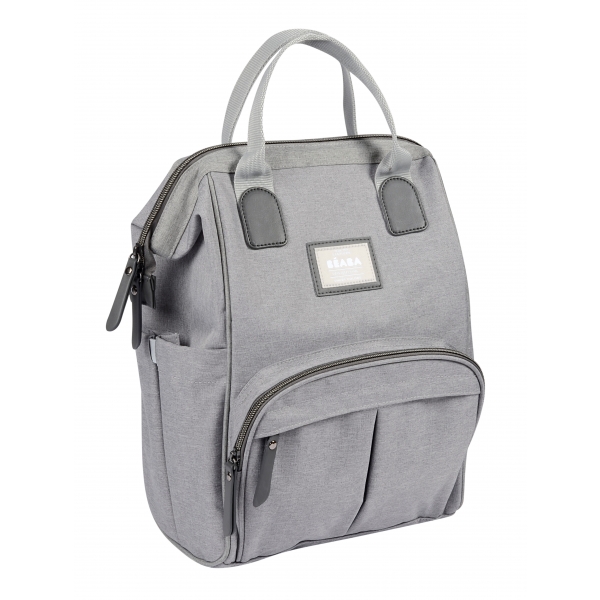 Sac à langer à dos Wellington gris chiné