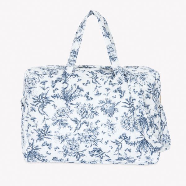Sac à langer Imprimé toile de Jouy Bleu