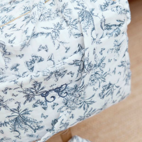 Sac à langer Imprimé toile de Jouy Bleu
