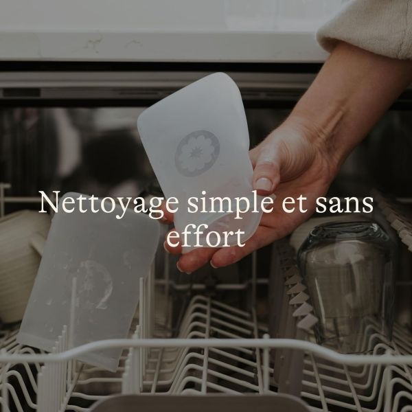 Lot de 5 sachets de conservation de lait maternel en silicone réutilisable