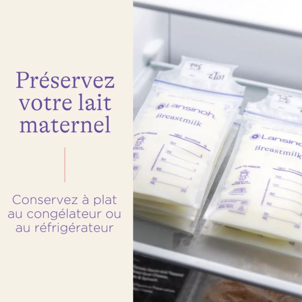 Lot de 25 sachets de conservation de lait maternel