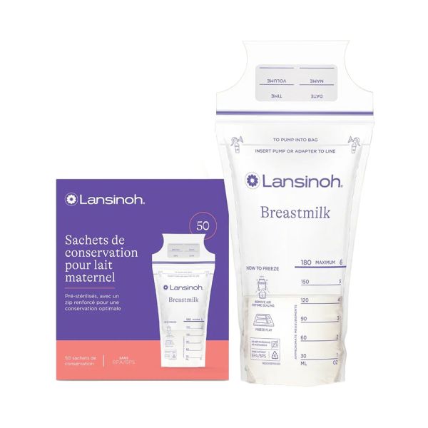 Lot de 50 sachets de conservation de lait maternel