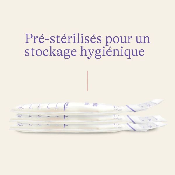 Lot de 50 sachets de conservation de lait maternel