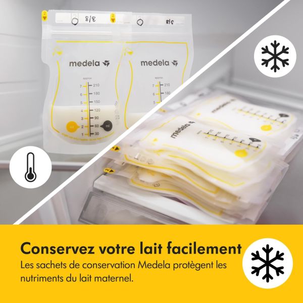 Sachets de conservation pour lait maternel 