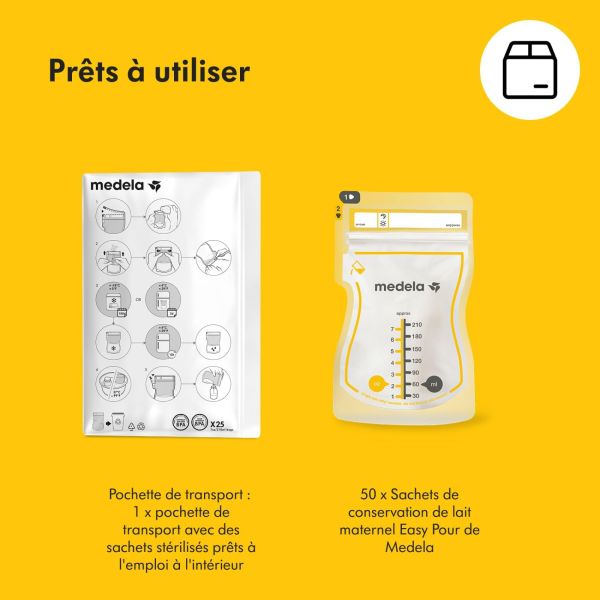 Sachets de conservation pour lait maternel