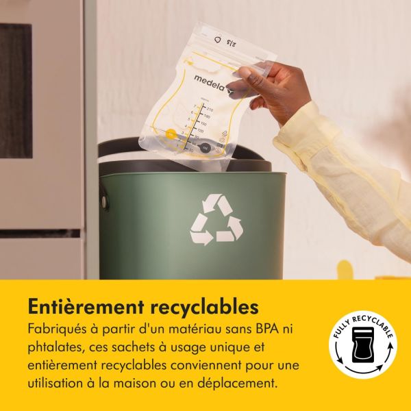 Sachets de conservation pour lait maternel