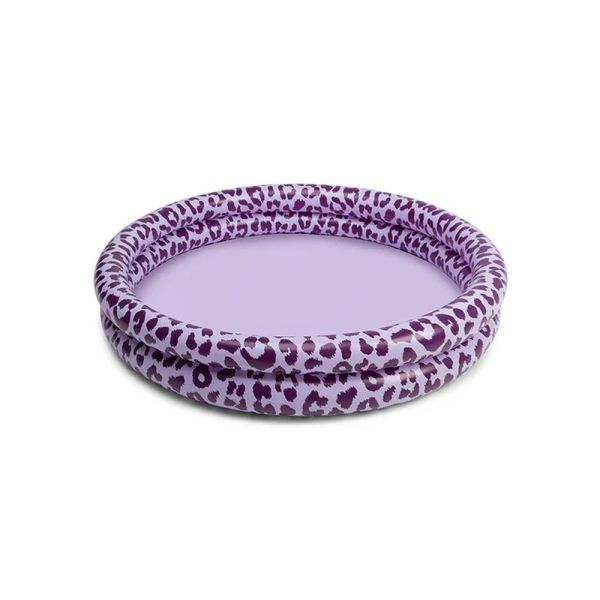 Piscine bébé Ø 100 cm léopard violet 2 anneaux