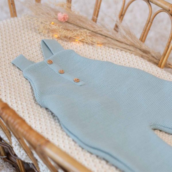 Salopette maille Sauge 1-3 mois