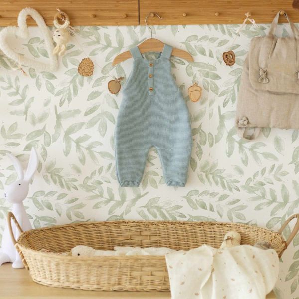 Salopette maille Sauge 1-3 mois