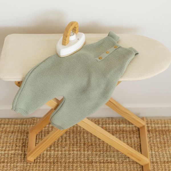 Salopette maille Vert Olive 1-3 mois