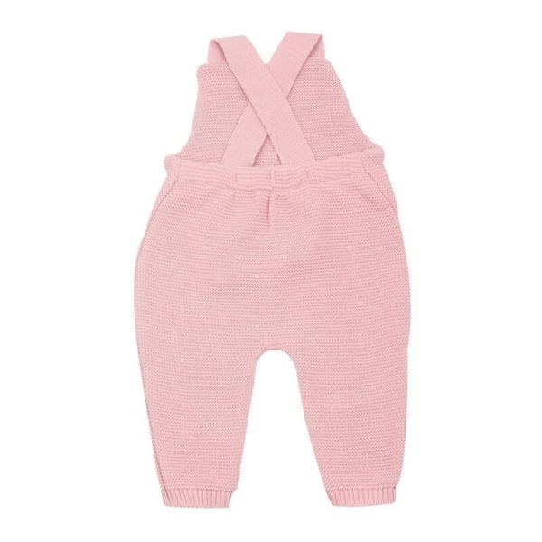 Salopette maille Vieux rose 1-3 mois