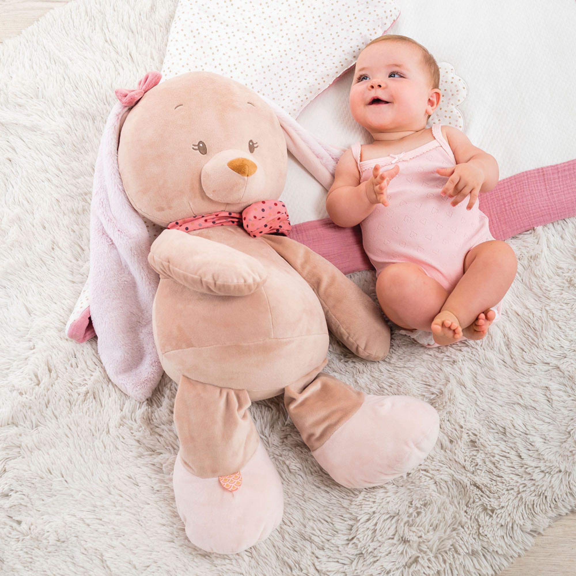 Nattou Grande Peluche Pauline Le Lapin Made In Bebe
