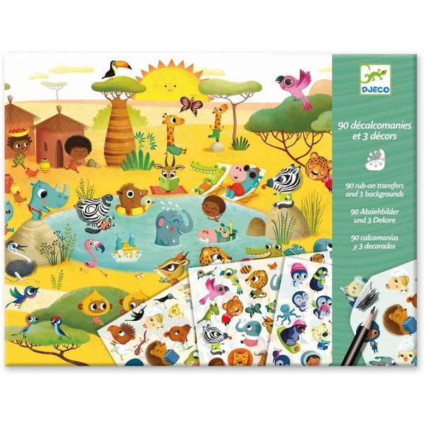 Décalcos Savane, désert et pôle nord