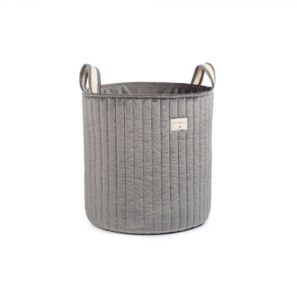 Panier de rangement jouets Savanna Velvet Slate Grey