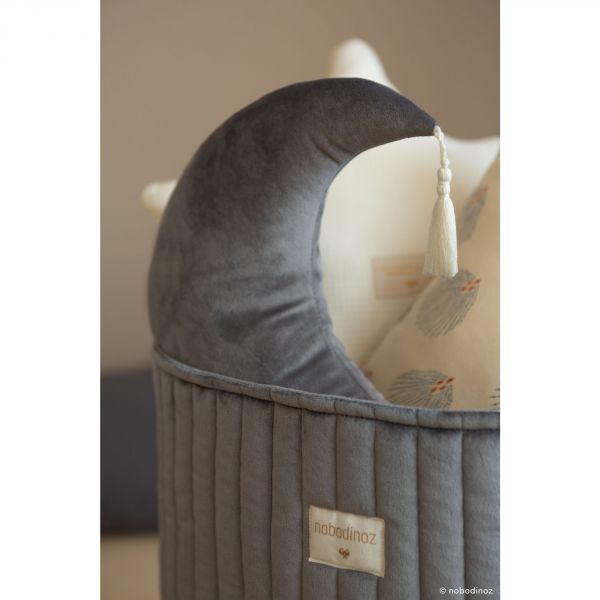 Panier de rangement jouets Savanna Velvet Slate Grey