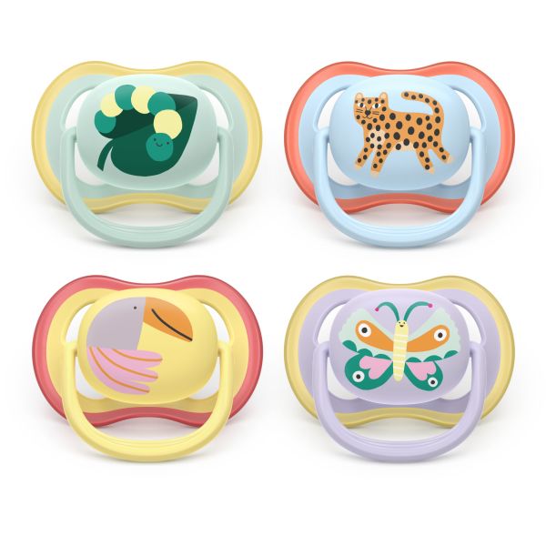 Lot de 2 sucettes Ultra Air 0-6 mois SCF087/06