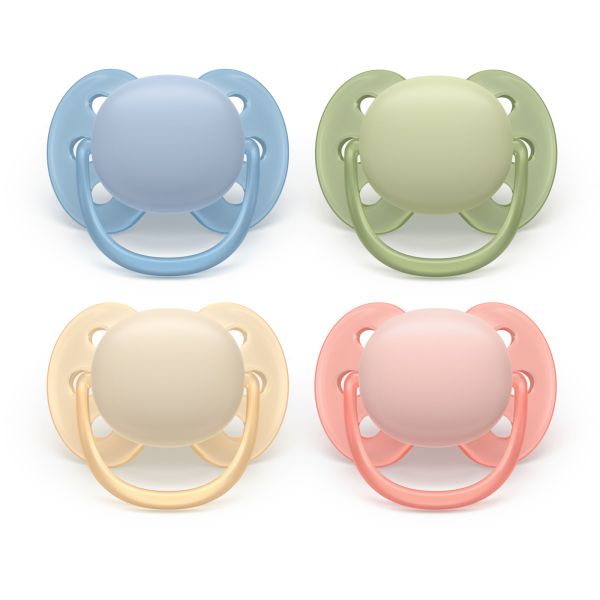 Lot de 2 sucettes Ultra Soft 0-6 mois SCF091/39