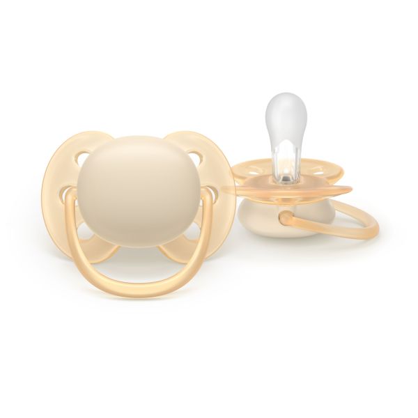 Lot de 2 sucettes Ultra Soft 0-6 mois SCF091/40