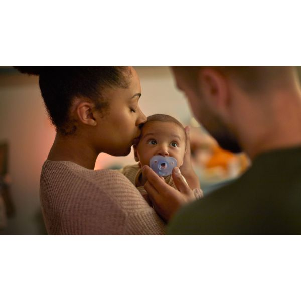 Lot de 2 sucettes Soothie 0-6 mois Bleu