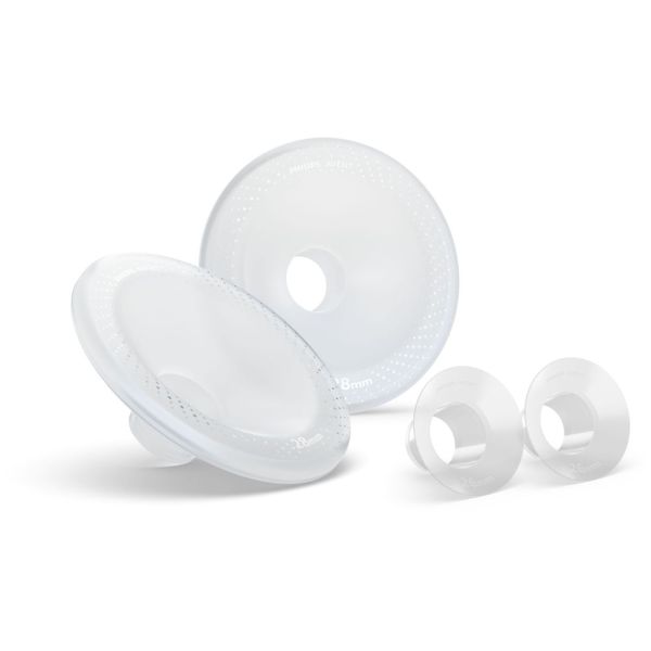 Lot de 2 Téterelles et 2 embouts grande taille pour tire lait SCF552/11