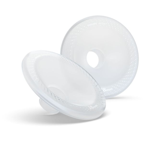 Lot de 2 Téterelles et 2 embouts grande taille pour tire lait SCF552/11