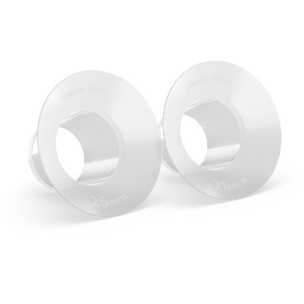 Lot de 2 Téterelles et 2 embouts grande taille pour tire lait SCF552/11