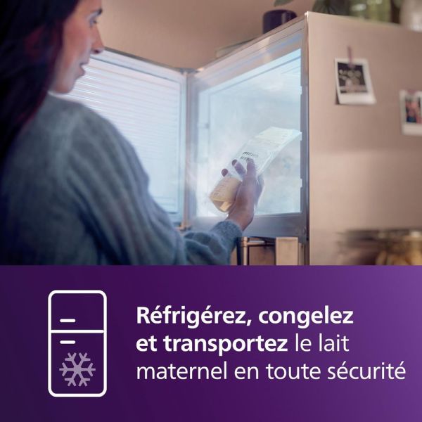 Lot de 50 sachets de conservation lait maternel 180ml