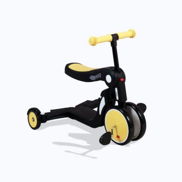 Draisienne évolutive 5 en 1 Scootizz avec barre de poussée adulte Jaune