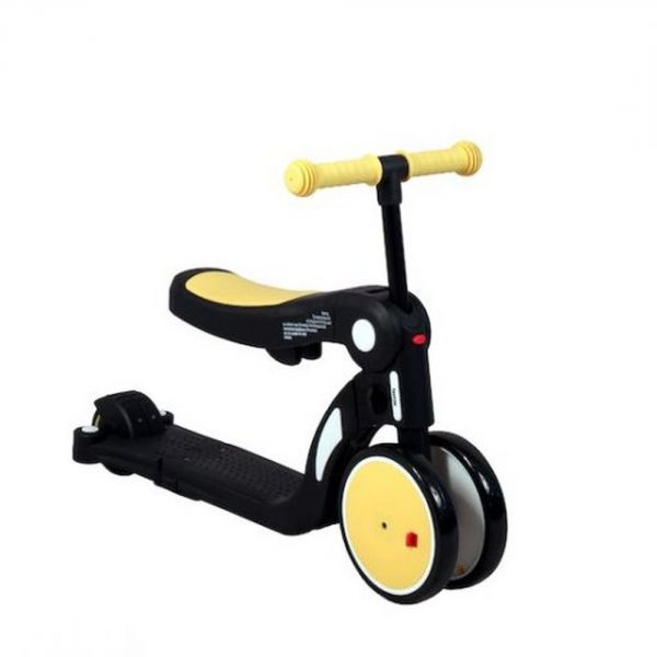 Draisienne évolutive 5 en 1 Scootizz avec barre de poussée adulte Jaune
