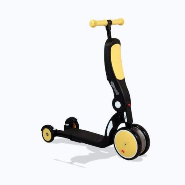 Draisienne évolutive 5 en 1 Scootizz avec barre de poussée adulte Jaune