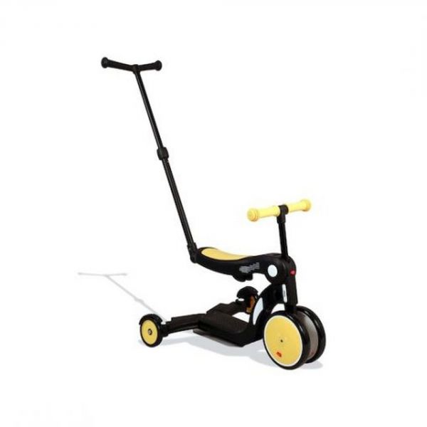 Draisienne évolutive 5 en 1 Scootizz avec barre de poussée adulte Jaune