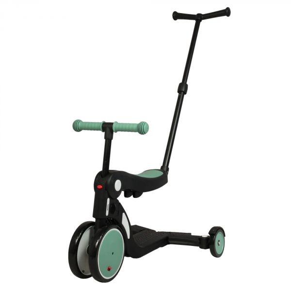 Draisienne évolutive 5 en 1 Scootizz avec barre de poussée adulte verte