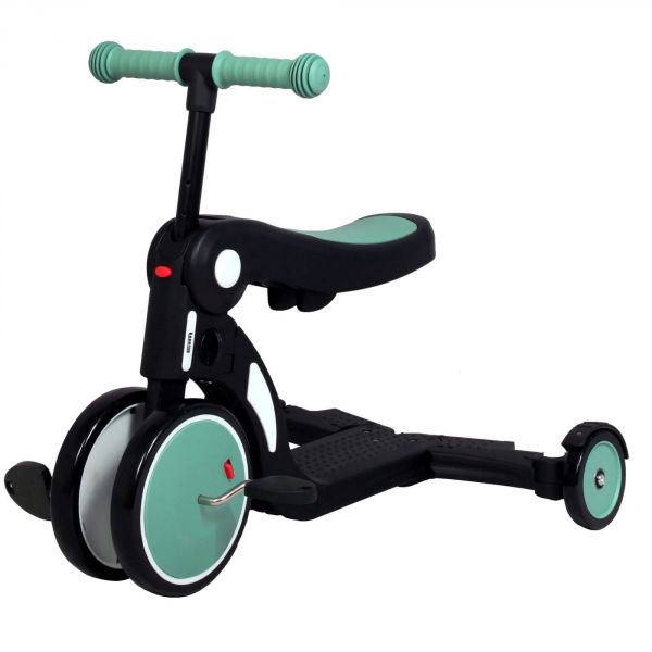 Draisienne évolutive 5 en 1 Scootizz avec barre de poussée adulte verte