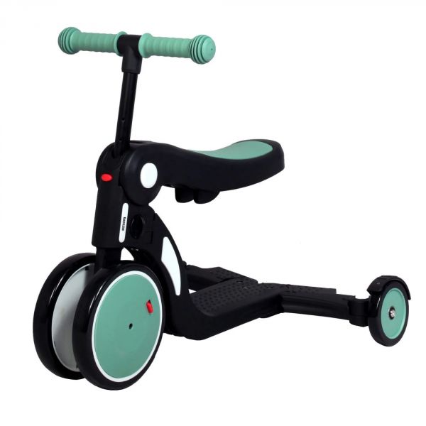 Draisienne évolutive 5 en 1 Scootizz avec barre de poussée adulte verte