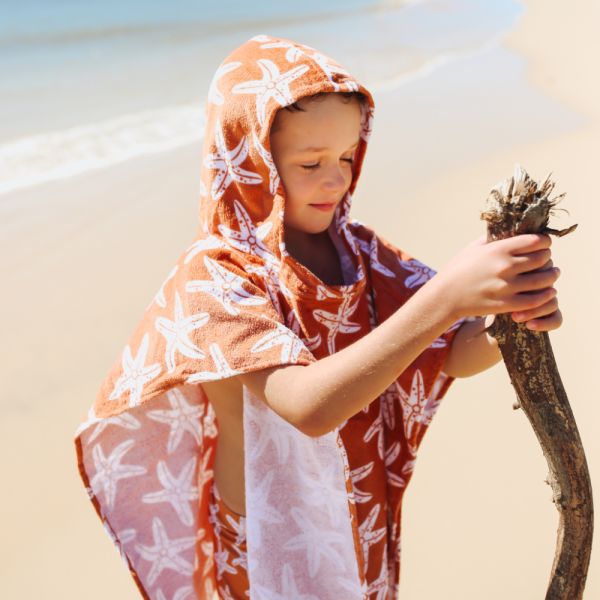 Poncho de plage étoile de mer 65x65 cm