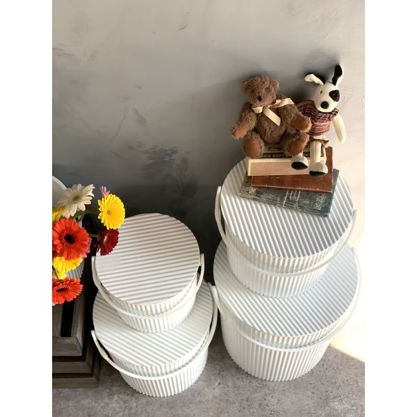 Panier de rangement seau Omni Outil 10 litres Ivoire