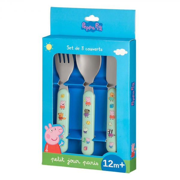 Set de 3 couverts pour bébé Peppa Pig