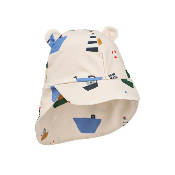 Chapeau de soleil anti-UV bébé Senia Sailing Sandy 6-9 mois