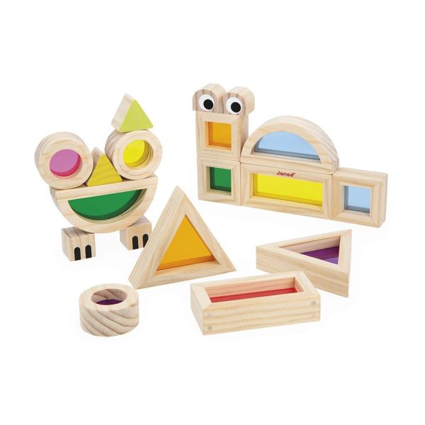Jeu en bois sensoriel Blocs à assembler