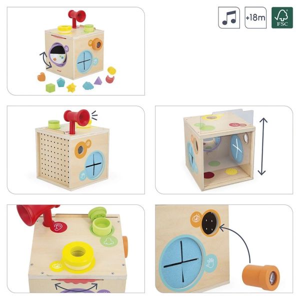 Cube d'activités Boîte sensorielle pour enfant