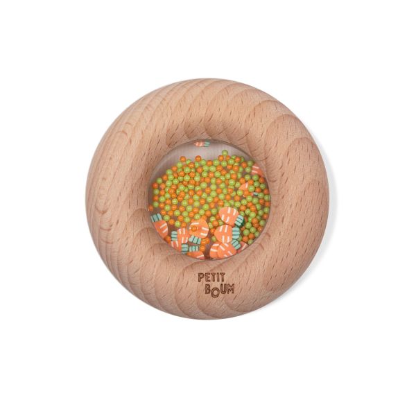 Hochet sensoriel bébé Donut en bois Carottes