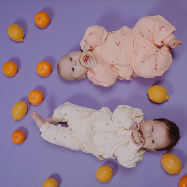 Hochet sensoriel bébé Donut en bois Oranges
