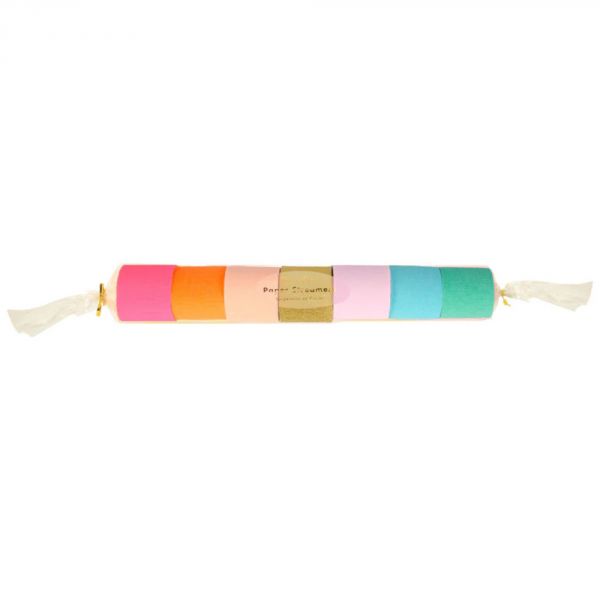 Serpentins en papier crépon Couleurs vives